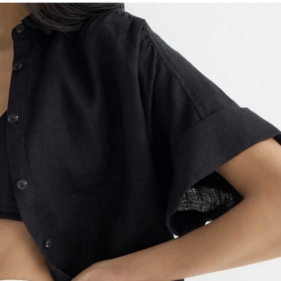 J. Crew Capitaine Shirt in Baird McNutt Irish Linen for Relaxed Size Small G134 - Picture 4 of 12